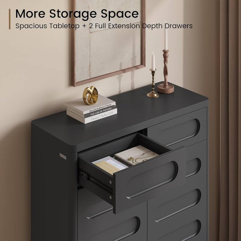 Dresser for Bedroom with 47.2" Deep Drawers TV Stand Chest of Drawers