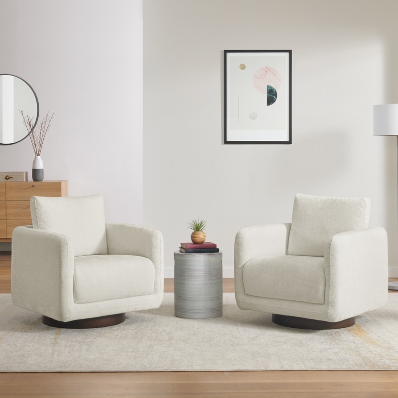 Rebecca Swivel Accent Chair with Cushion - Modern Style