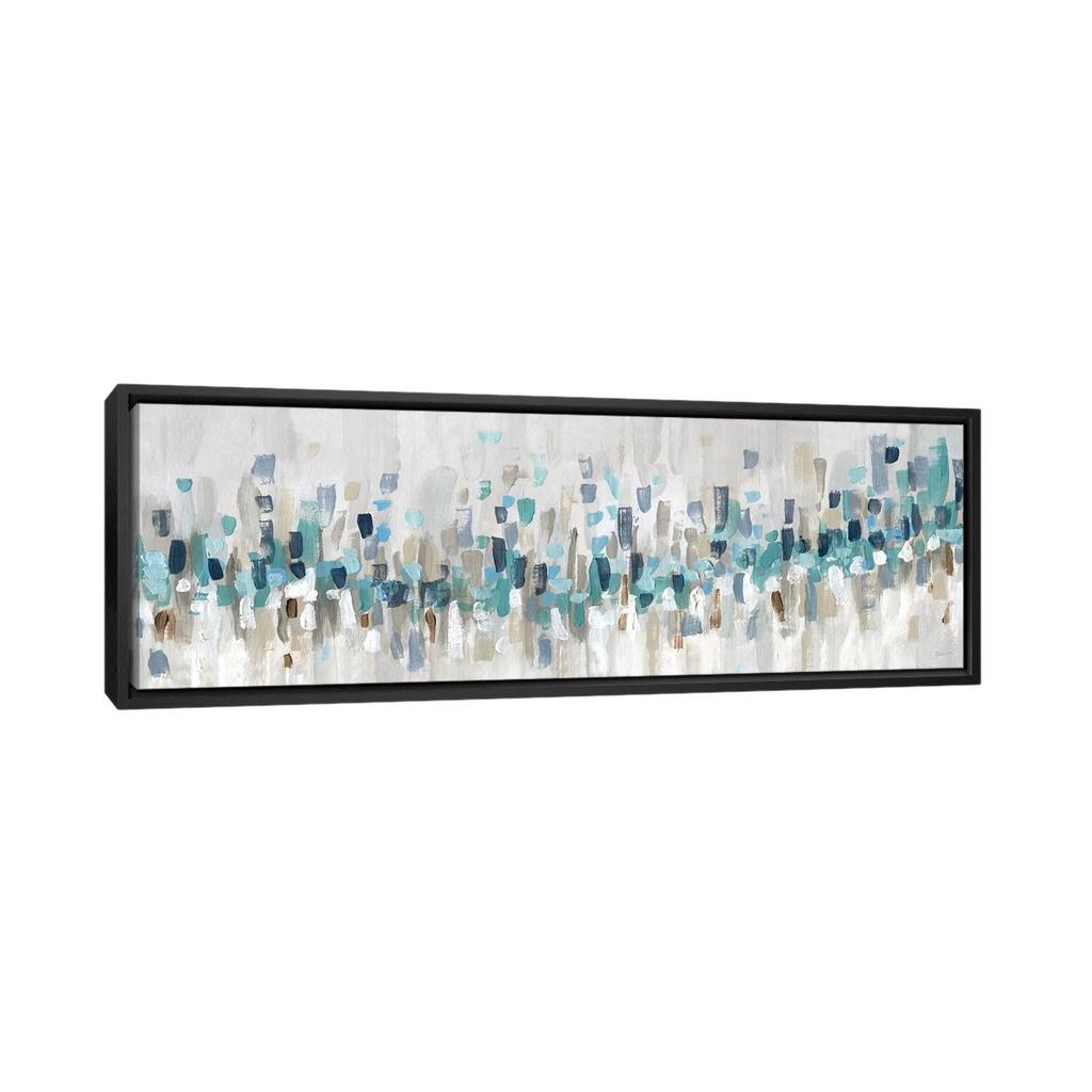 iCanvas "Blue Staccato" by Katrina Craven Framed Canvas Print