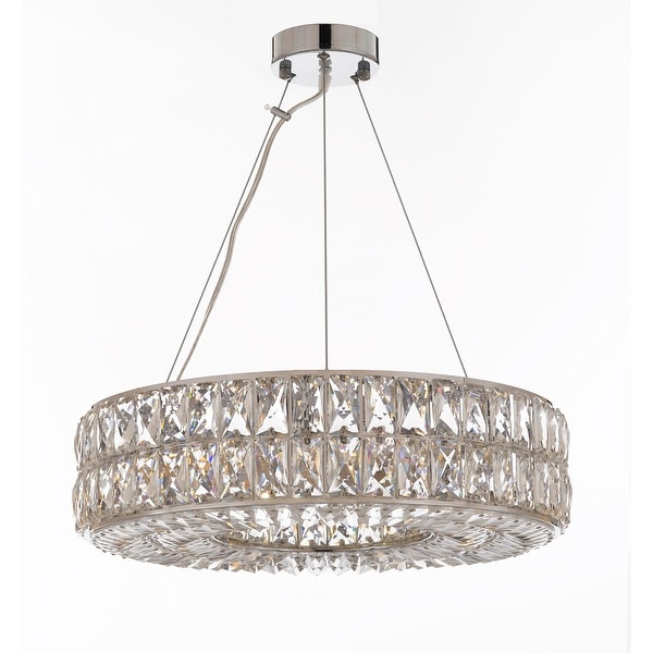 Crystal Spiridon Ring Chandelier Modern / Contemporary Lighting Pendant 20" Wide