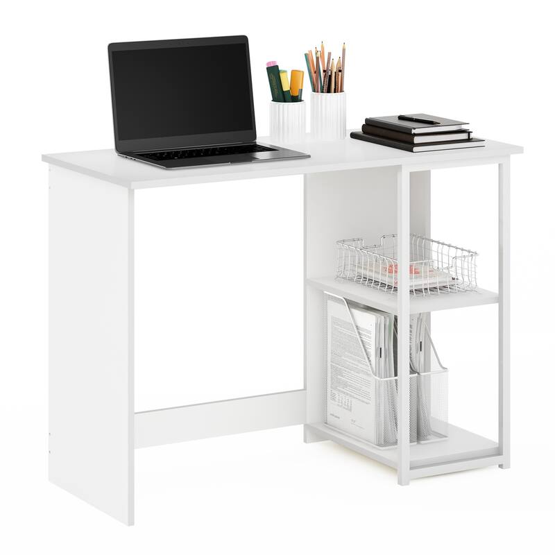 40" Computer Desk - Solid White Modern Writing Table for Home Office