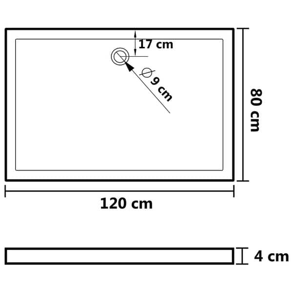 dimension image slide 2 of 6, vidaXL Shower Base Tray with Dots White ABS