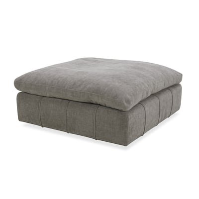 Divani Casa Vicki Modern Grey Fabric Ottoman