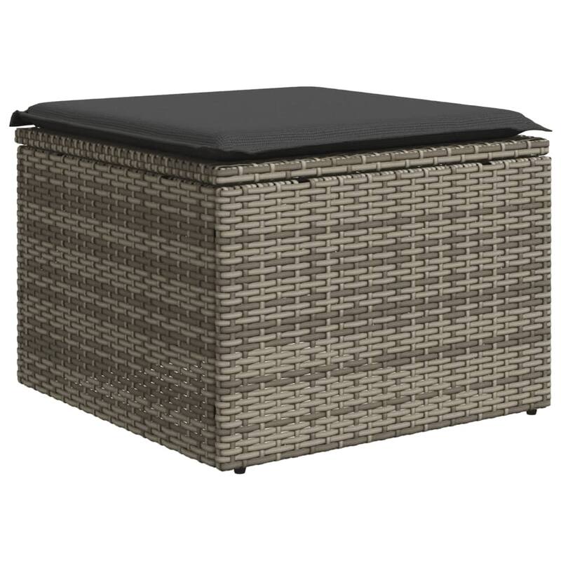 vidaXL Garden Sofa Set 10 Piece with Cushions Outdoor Sofa Set Poly Rattan - 24.4 x 24.4 x 27.2 in (W x L x H)