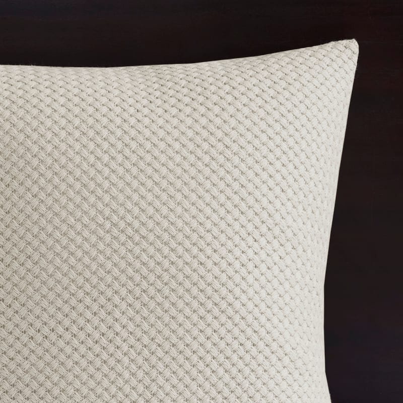 Madison Park Signature Essence Oversized Cotton Clipped Jacquard Comforter Set with Euro Shams and Throw Pillows