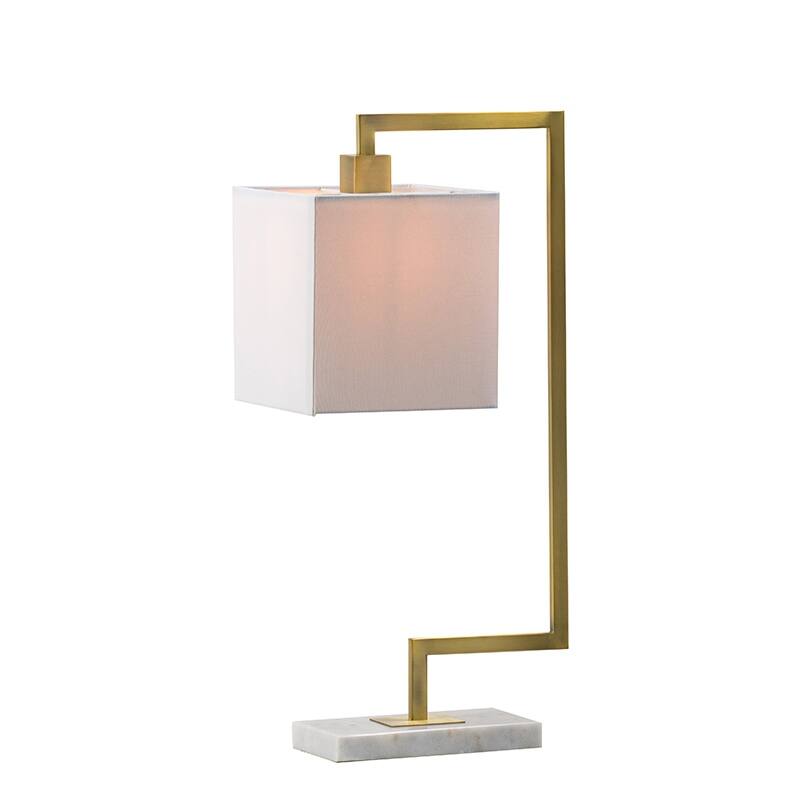 9x14.3x25.2" Metal Table Lamp With unique dual-bend arm design