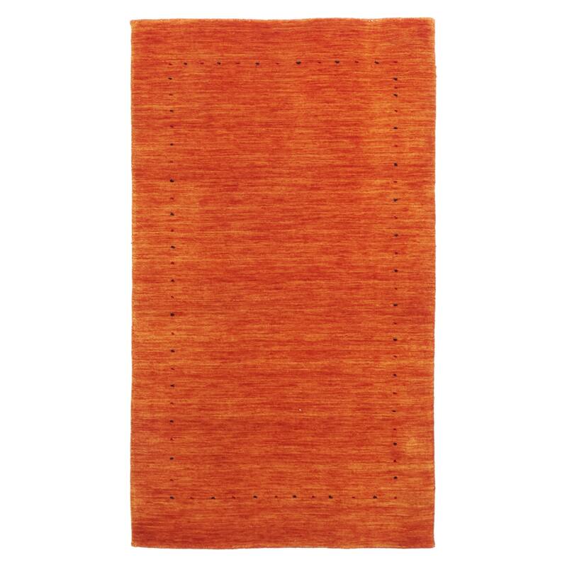 ECARPETGALLERY Hand Loomed Kashkuli Gabbeh Dark Copper Wool Rug - 2'8 x 4'8