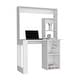 preview thumbnail 6 of 11, Small Space Desk with Hutch and Ample Storage Shelves, 38.8" Wide