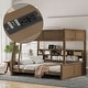 preview thumbnail 25 of 30, Multi-functional Solid Wood Bunk Bed by Harper & Bright Designs Wood - Full