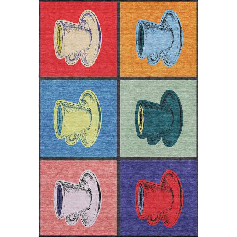 Premium Washable Super Soft Coffee Mosaic Mayfield Rug
