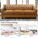 preview thumbnail 52 of 65, Mateo 82.28" Wide Transitional Genuine Leather Sofa with Nailhead Trim and Button-Tufted Back