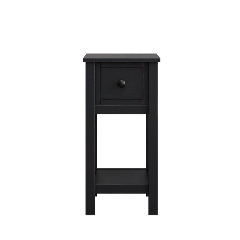 Antique Brown Storage Cabinet Side Table Nightstand with Drawer, End Table Coffee Table Lamp Table Dressing Table