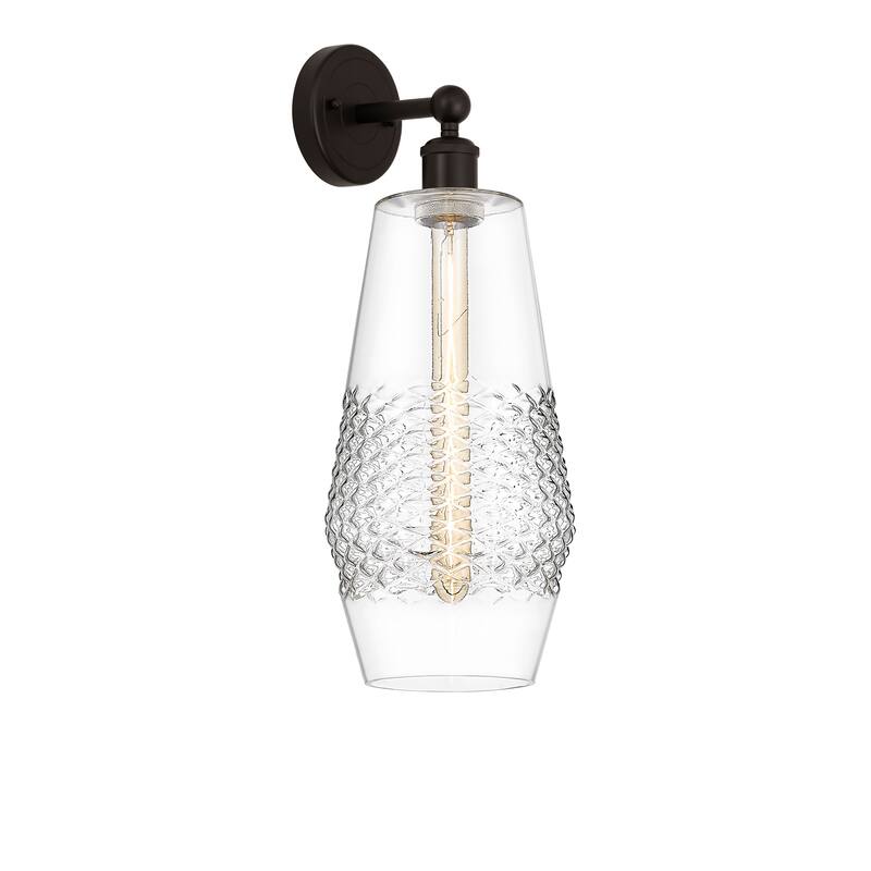 Innovations Lighting Windham - 1 Light 7" Sconce - Clear/Oil Rubbed Bronze