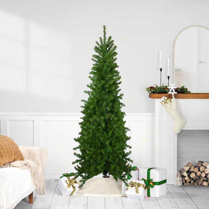 Canadian Pine Artificial Pencil Christmas Tree - 6.5' - Unlit - 6.5 Foot