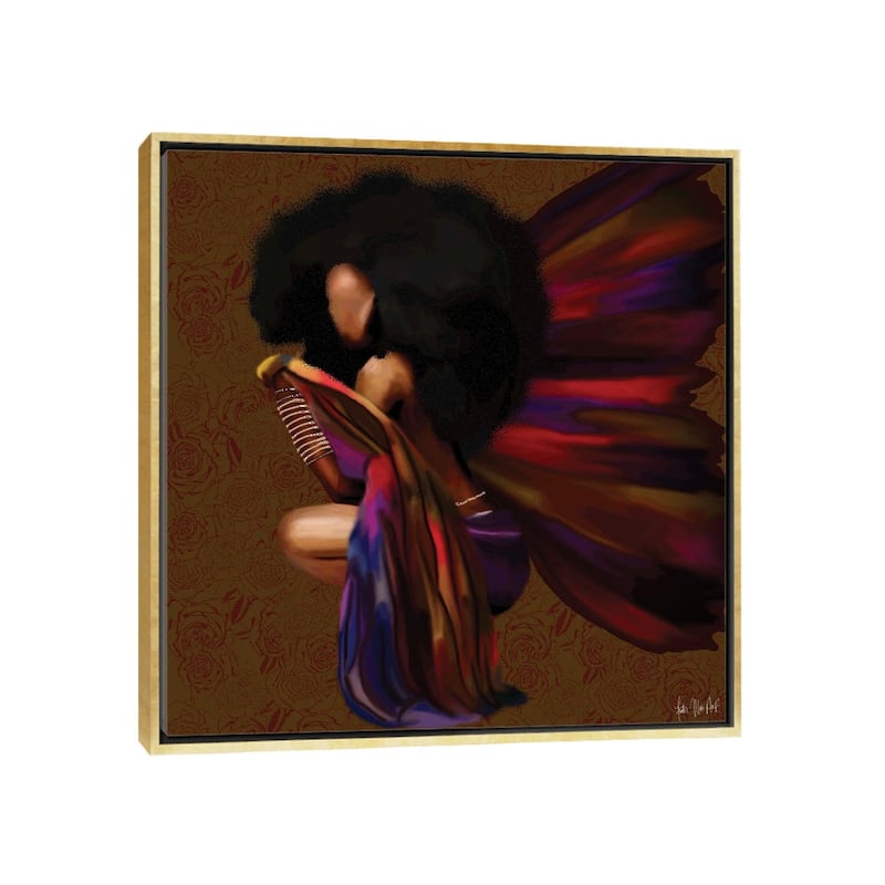 iCanvas "Spread Your Wings" by Faith with an E Framed Canvas Print - Gold - 26x26