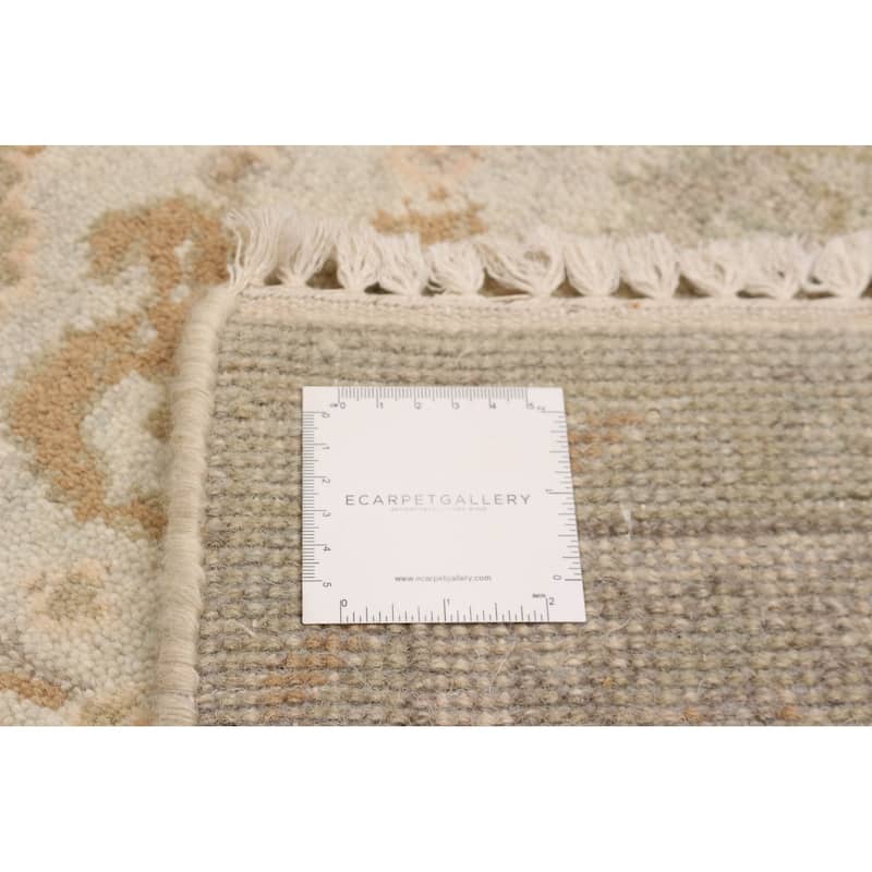 ECARPETGALLERY Hand-knotted Royal Oushak Light Blue Wool Rug - 4'0 x 6'1