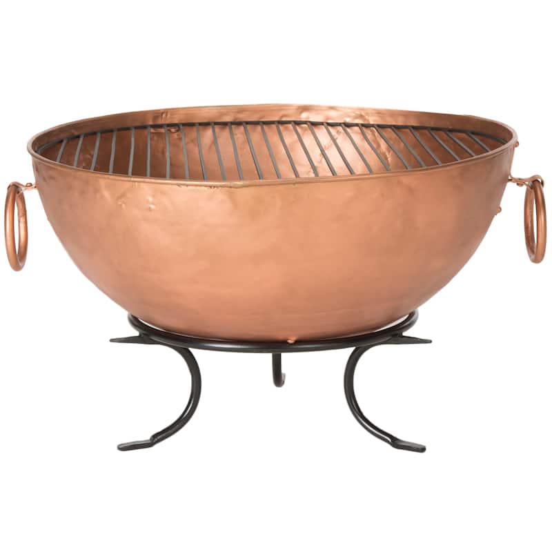 SAFAVIEH Kazumi Copper/ Black Fire Pit - 32" x 32" x 19" - 32Wx32Dx19H