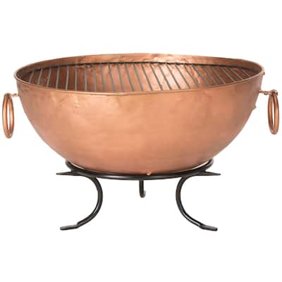 SAFAVIEH Kazumi Copper/ Black Fire Pit - 32" x 32" x 19" - 32Wx32Dx19H