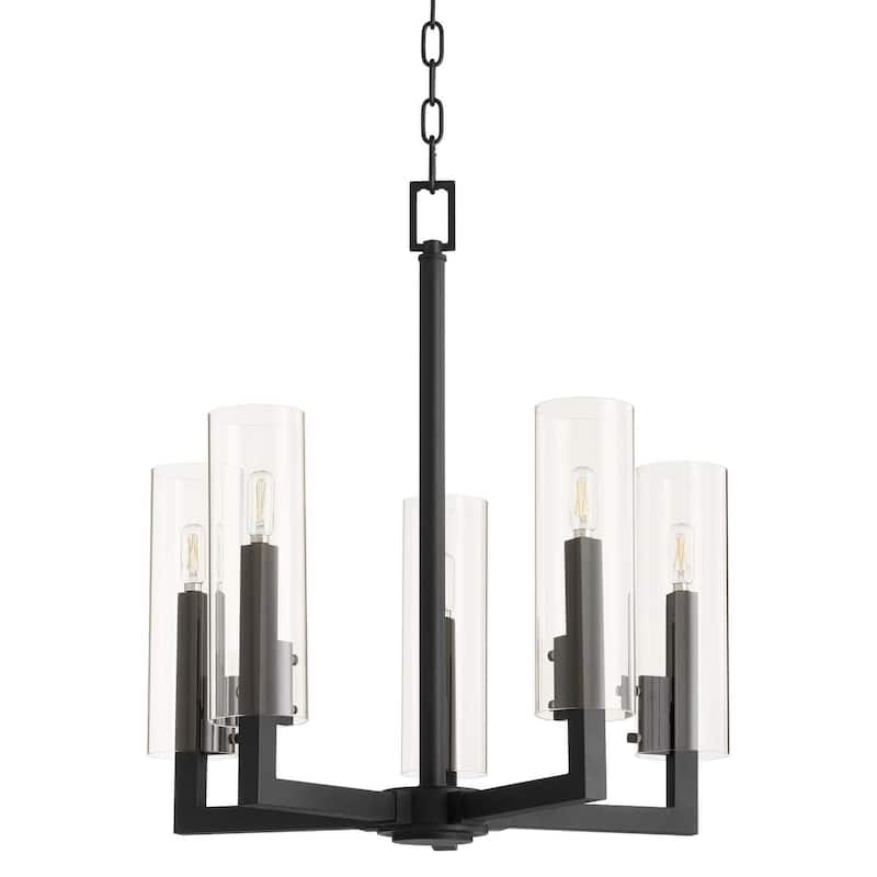 Quorum International 6277-5 Harbin 5 Light 23" Wide Chandelier - Textured Black