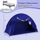preview thumbnail 15 of 28, Gymax Twin Full Size Bed Tent w/2 Windows Flags for Boys & Girls Aged