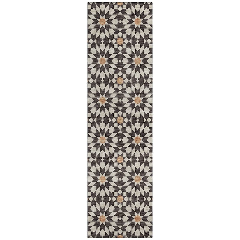 Machine Washable Indoor/ Outdoor Chantille Boho Morrocan Rug