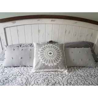 Urban Habitat Maize Cotton Jacquard Pom Pom Pillow