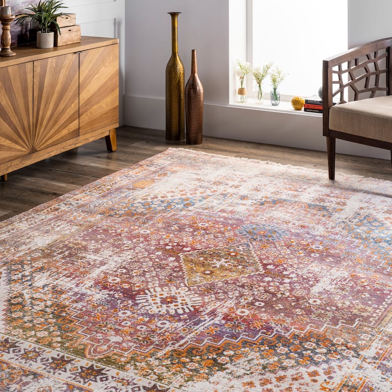 Nuloom Farley Medallion Fringe Area Rug