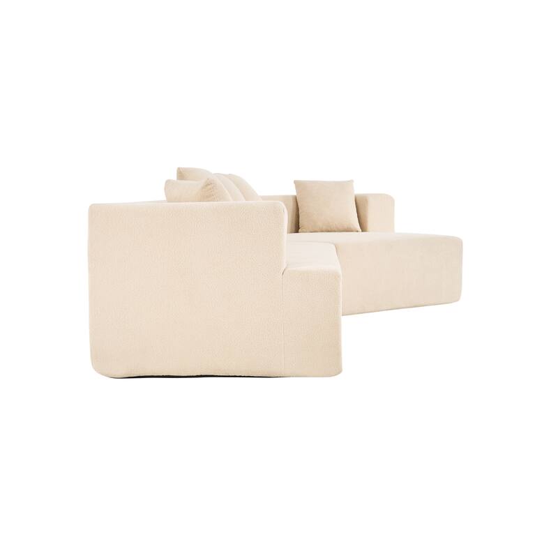 Special Shape Sleeper Sofa Chenille Floor Couch Deep Seat Recliner