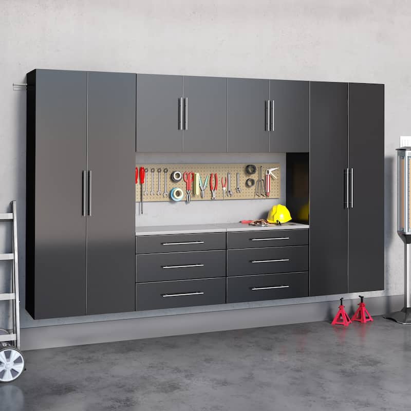 Prepac HangUps 120-inch 6-piece Storage Cabinet Set I - Black