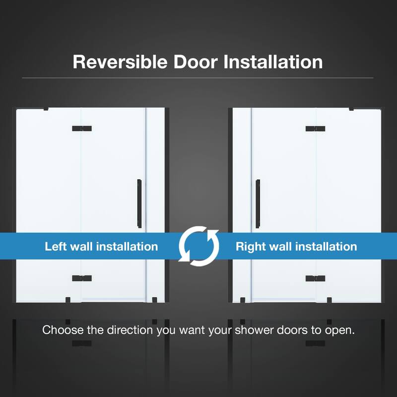 OVE Decors Tampa Alcove Frameless Pivot Hinge Shower Door, 2025