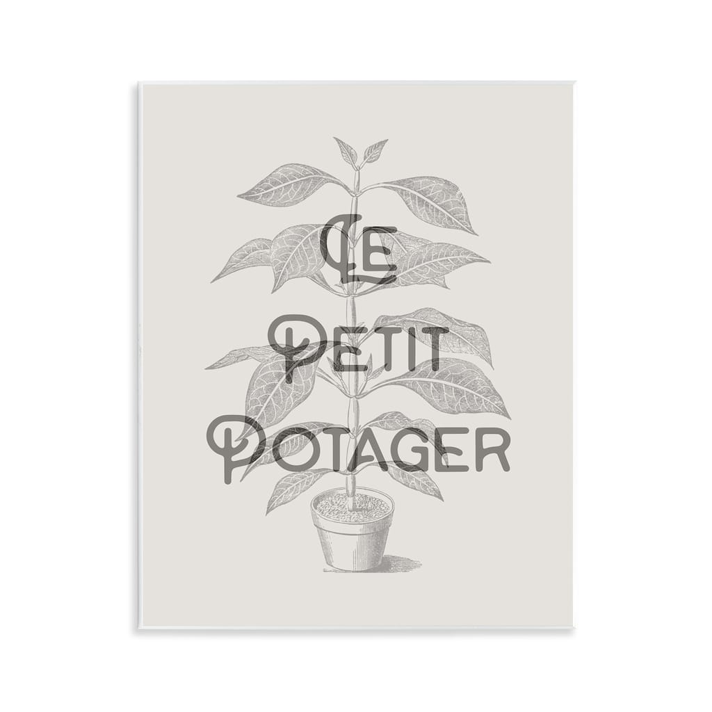 Stupell Vintage French Plant Phrase Wall Plaque Art Design By Lil' Rue