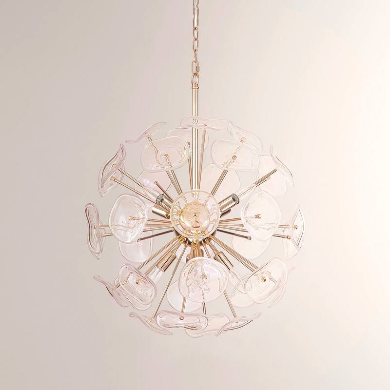Arvill 8-Lights Modern Sputnik Firework Starburst Sphere Chandelier with Glass Sheet