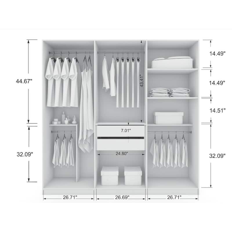Gramercy Modern Freestanding Wardrobe Armoire Closet