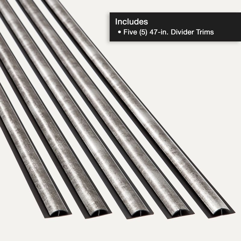 FASÄDE 47 in. Decorative Vinyl Divider Trim Galvanized Steel (5 Pack) - 5 Pack