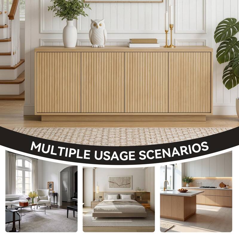 Modern Buffet Cabinet Sideboard with 4-Doors