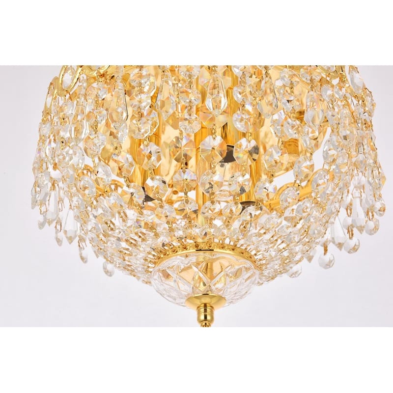 Fleur Illumination 3 light Gold Flush Mount