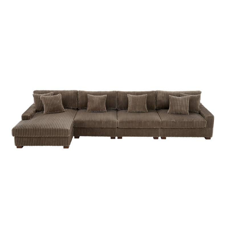 Anne 150" W Oversized Upholstered Modular Sectional Sofa