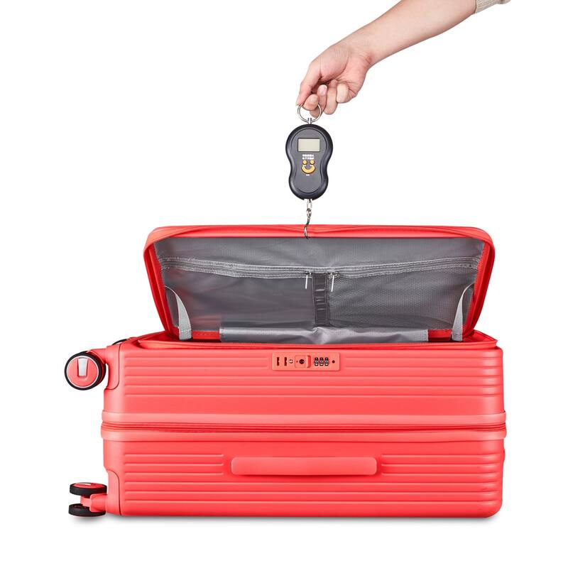 3 Piece Luggage Sets(20/24/28), Carry On Expandable Luggage, Hard Shell Lightweight Suitcase Set w/Front Pocket & Spinner Wheels