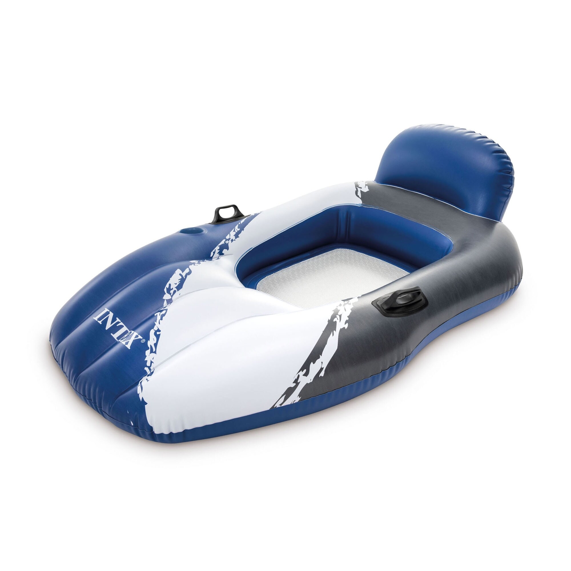 Kelsyus deluxe inflatable mesh floating chaise lounger 2025 with cup holder