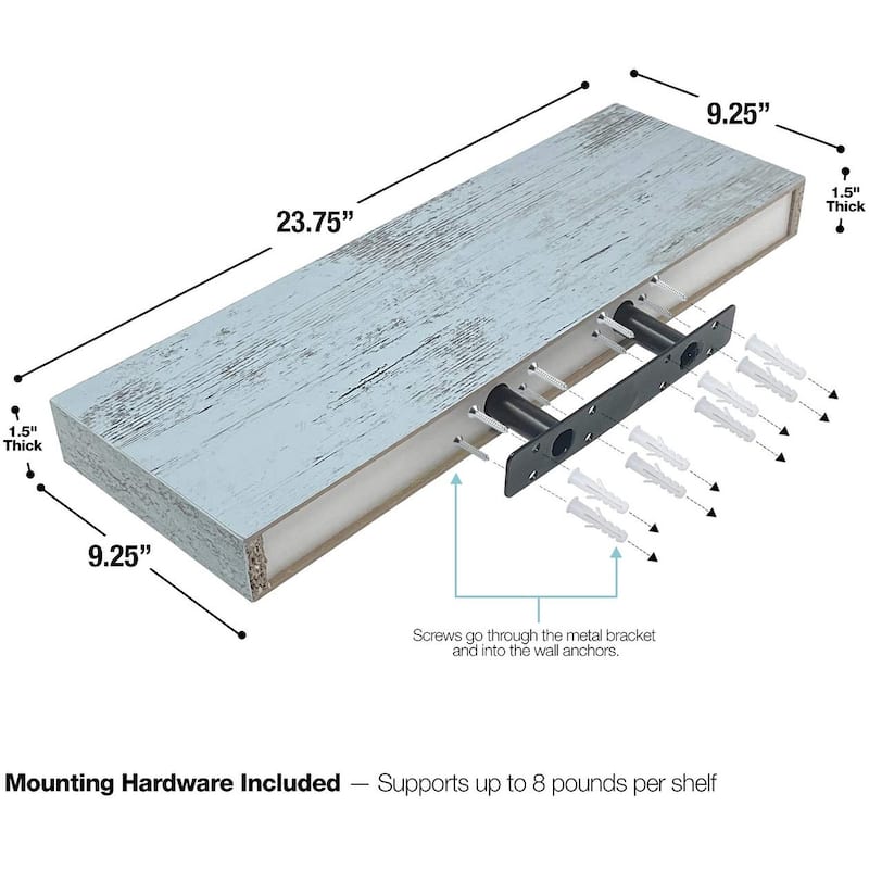 Floating Shelf, Hanging Wall Shelves Decoration Extra Long 24 Inch