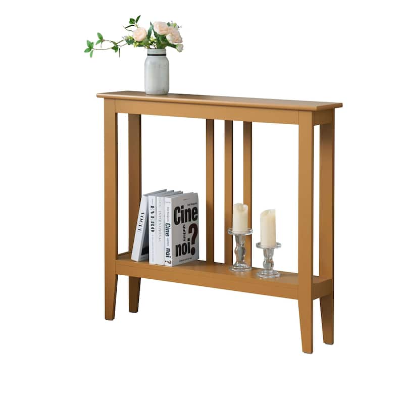 Balfour Collection Wood Modern Console Table with Shelves 36"