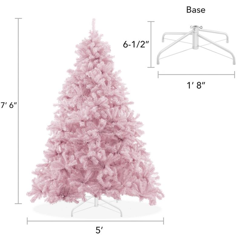 75ft Pink Spruce Artificial Holiday Christmas Tree with Metal Stand - 7.5 ft