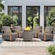 Option Brown Wicker Gray Cushion