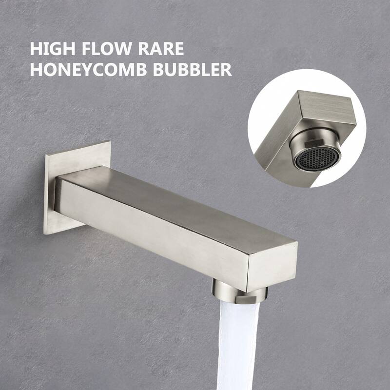 YASINU 10" High-Pressure Rainfall Shower System with Handheld Shower Head and Bathtub Faucet