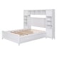 preview thumbnail 5 of 25, Full Size Platform Bed Storage Bed With All-in-One Cabinet, Shelves and Pull-out Drawers, Wooden Bookcase Bed for All Ages