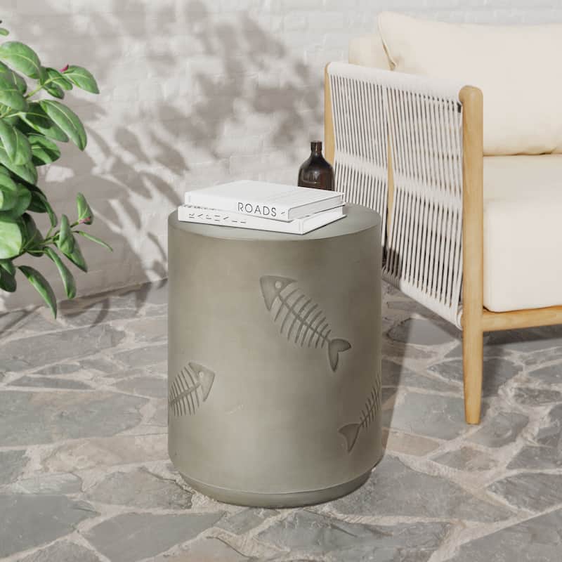 Axel Indoor/Outdoor 16" MGO Light Weight Side Table by Christopher Knight Home - 16.00" W x 16.00" L x 18.96" H