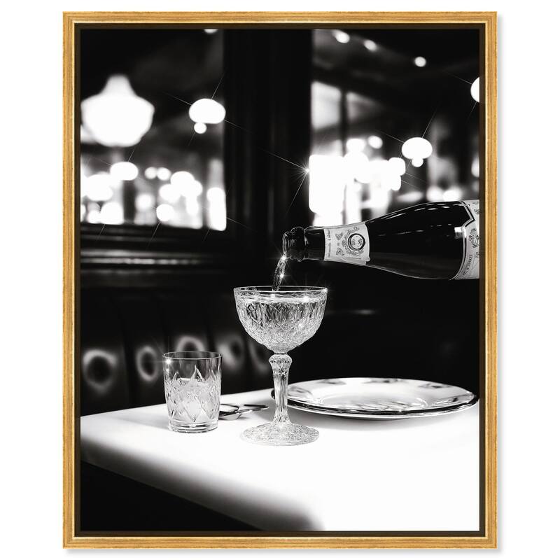 Sparkling in Monochrome II Canvas by Art Remedy - 24" x 30" - Gold