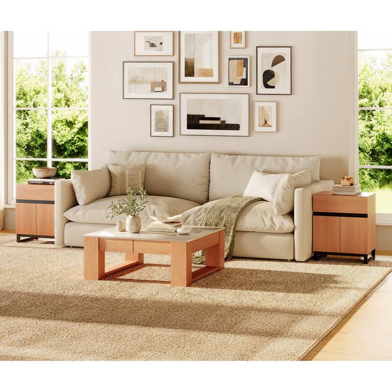 WAMPAT TV Stand and End Table Set of 3