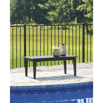 Signature Design by Ashley Hyland wave Outdoor Coffee Table - 44.13" W x 24" D x 18.13" H