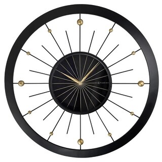 Orbit Large 35.5 Inch Black Metal Wall Clock - Bed Bath & Beyond - 42953342